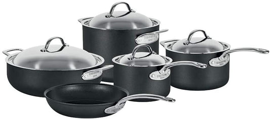 Chasseur Cinq Etoiles 5 Piece Non-Stick Cookware Set Pots Pans in Black