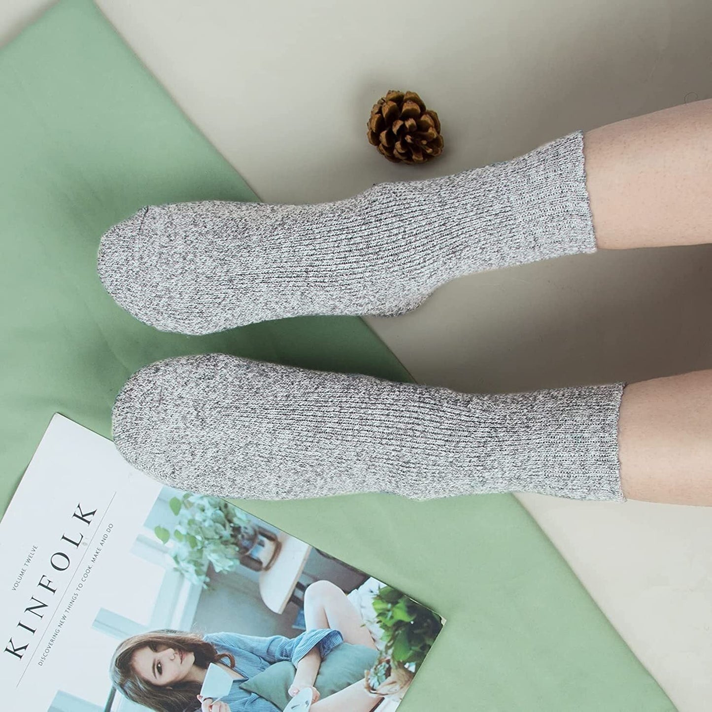 12x Womens Pairs Thick Wool Blend Work Socks Heavy Duty Outdoor Warm (EU37-EU41)-3