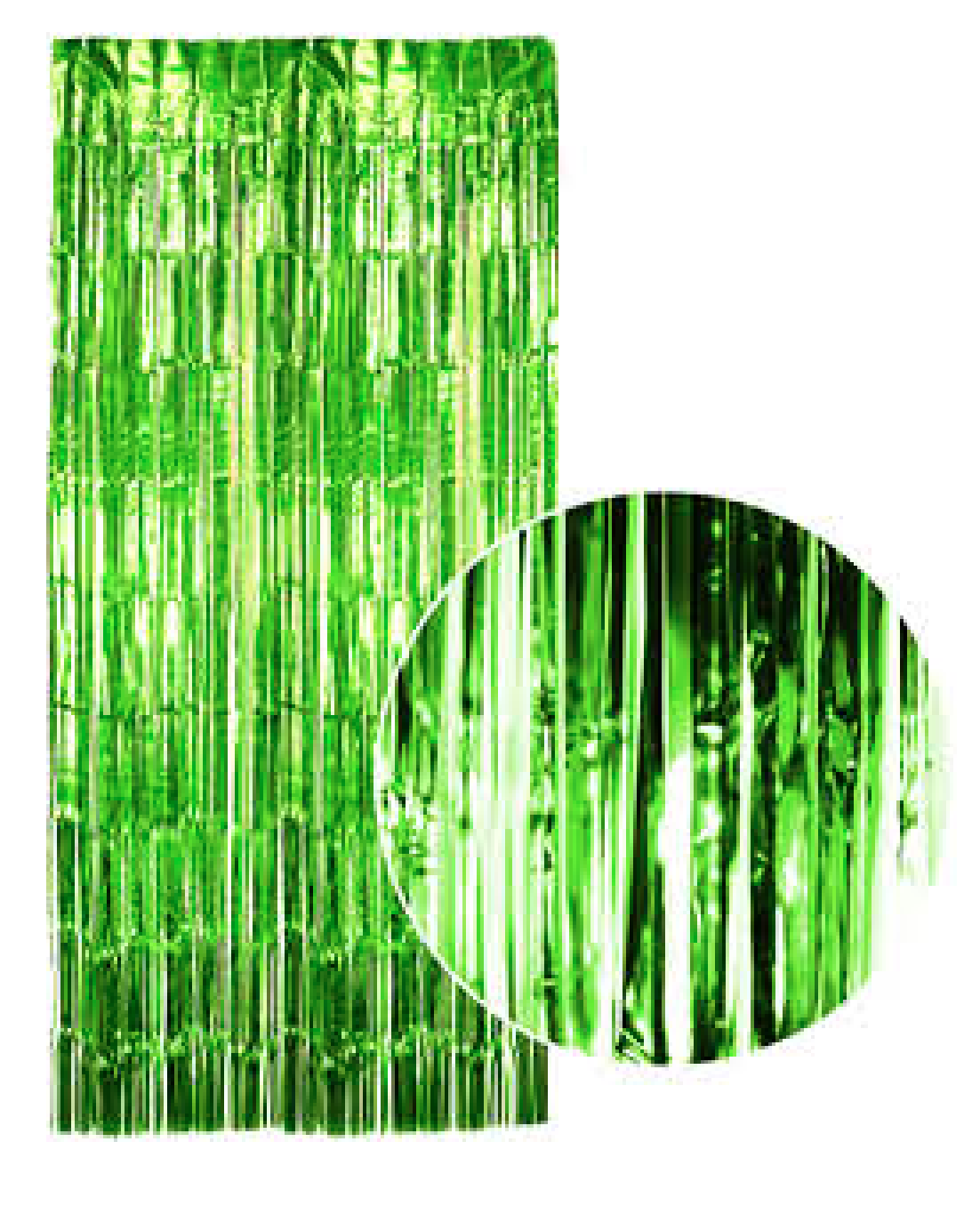 Tinsel Curtain Foil Metallic Fringe Backdrop Party Door Decorations - (200cm x 100cm) - Green-1