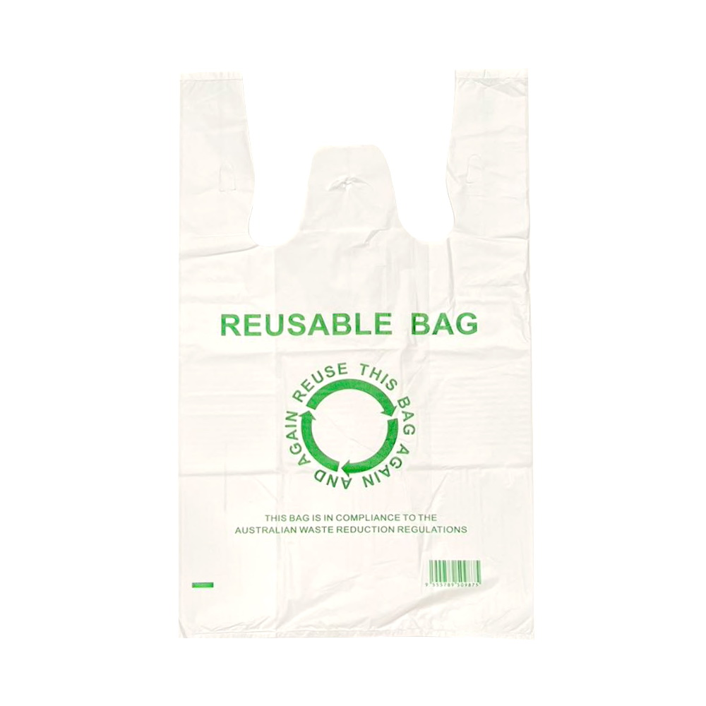 245pcs 45×74cm Jumbo Eco Reusable Plastic Singlet Shopping Bags-1