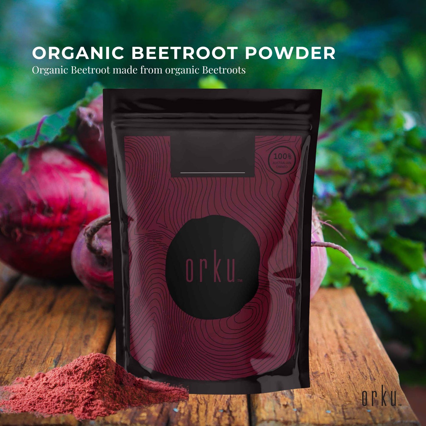 400g Organic Beetroot Powder Superfood Beet Root Supplement Beta Vulgaris-1