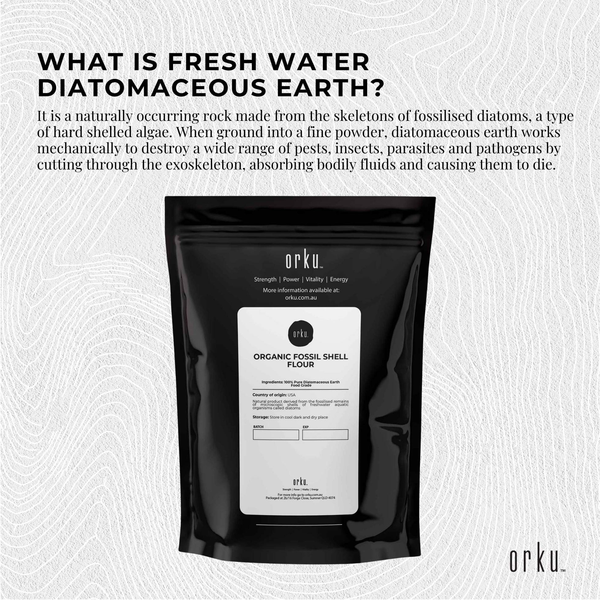 1Kg Organic Fine Diatomaceous Earth - Food Grade Fossil Shell Flour Powder-2
