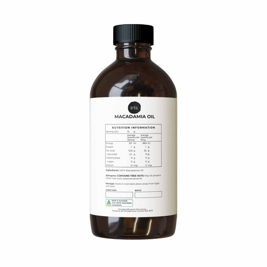 1L Orku Macadamia Nut Oil - Natural Cold Pressed Food Grade Pure Cooking Oils-0
