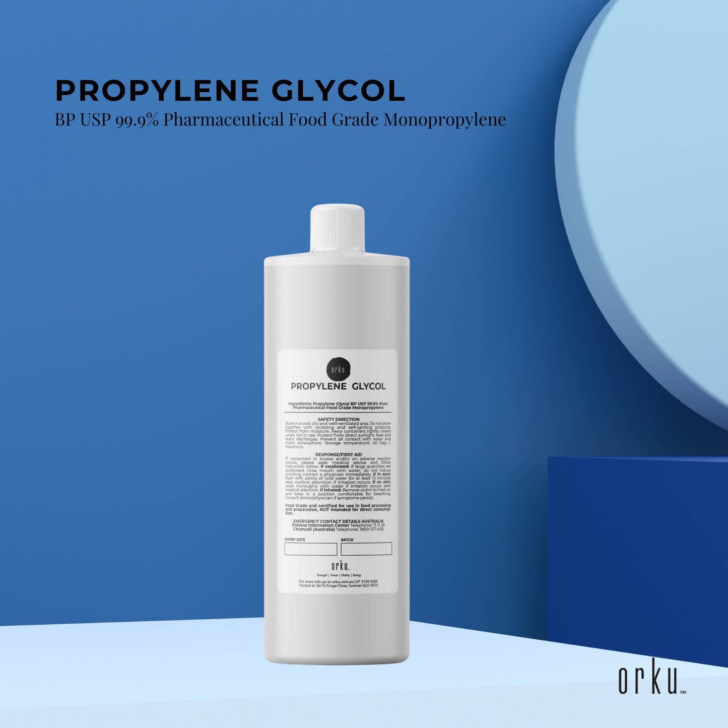 1L Propylene Glycol BP USP 99.9% Pure Pharmaceutical Food Grade Monopropylene-2