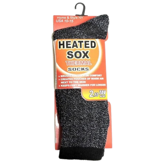 1 Pair Mens THERMAL HEATED SOCKS Warm Winter Comfort Mens Work Sox Ski BULK-0