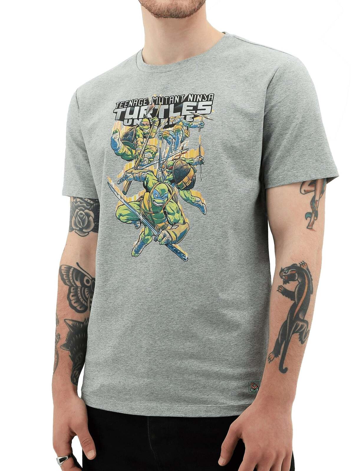 Teenage Mutant Ninja Turtles Mens T Shirt Tee Top Booyakasha - Grey-3