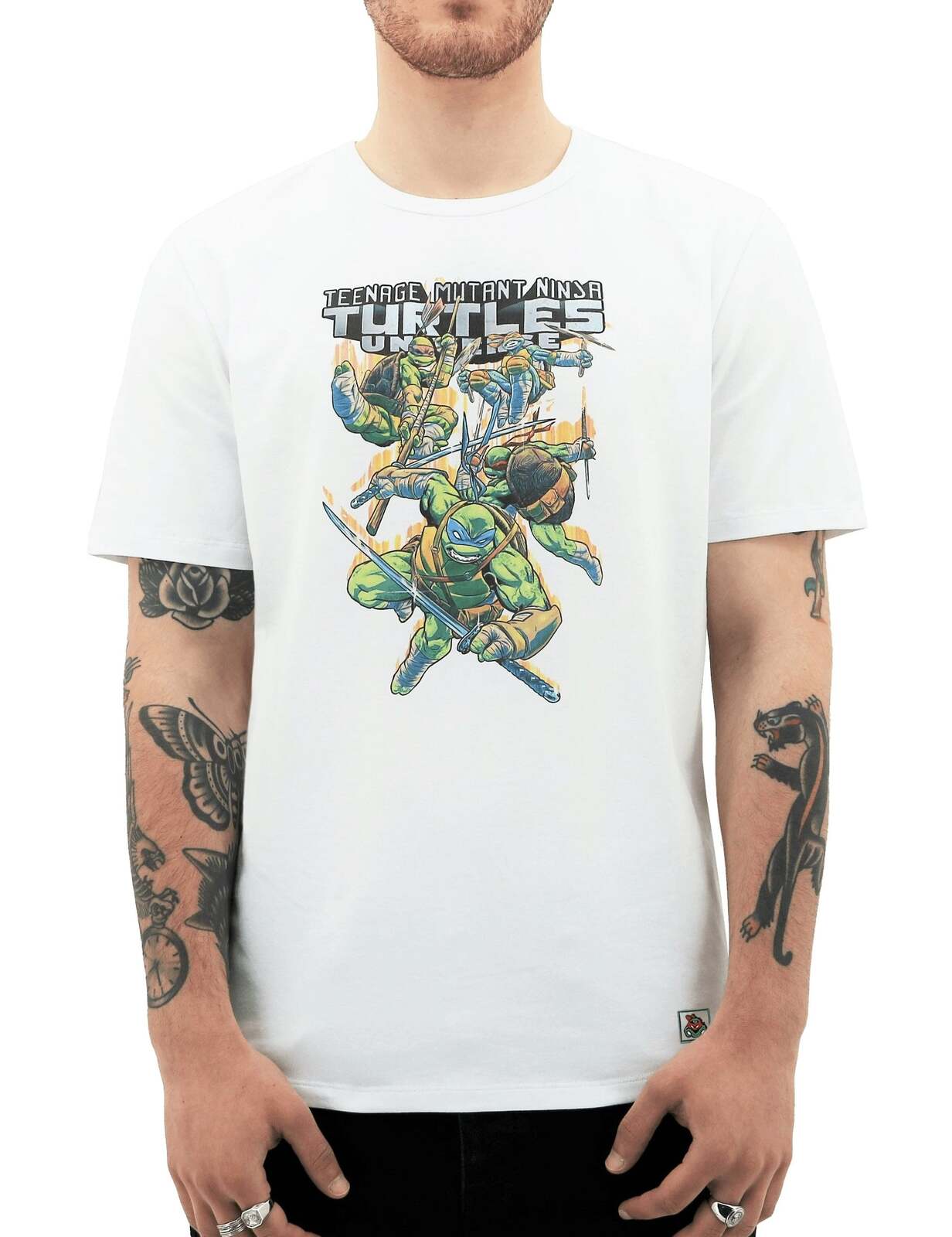 Teenage Mutant Ninja Turtles Mens T Shirt Tee Top Booyakasha - White-1