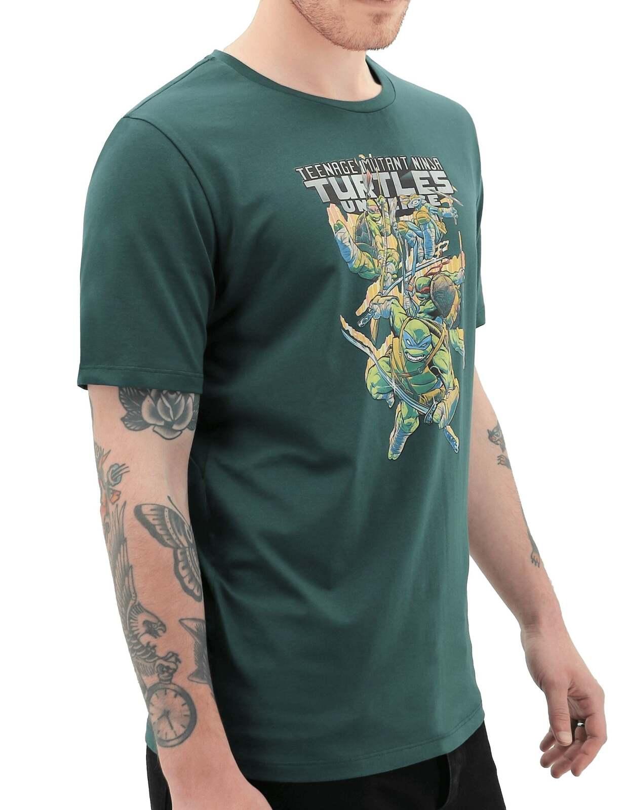 Teenage Mutant Ninja Turtles Mens T Shirt Tee Top Booyakasha - Green-3