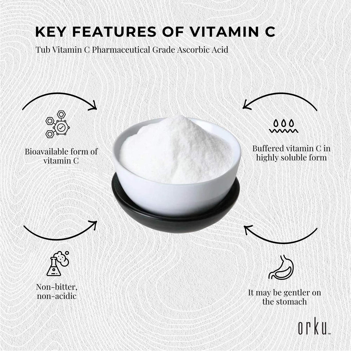 1.2Kg Sodium Ascorbate Powder - Tub Vitamin C Pharmaceutical Grade Ascorbic Acid-4