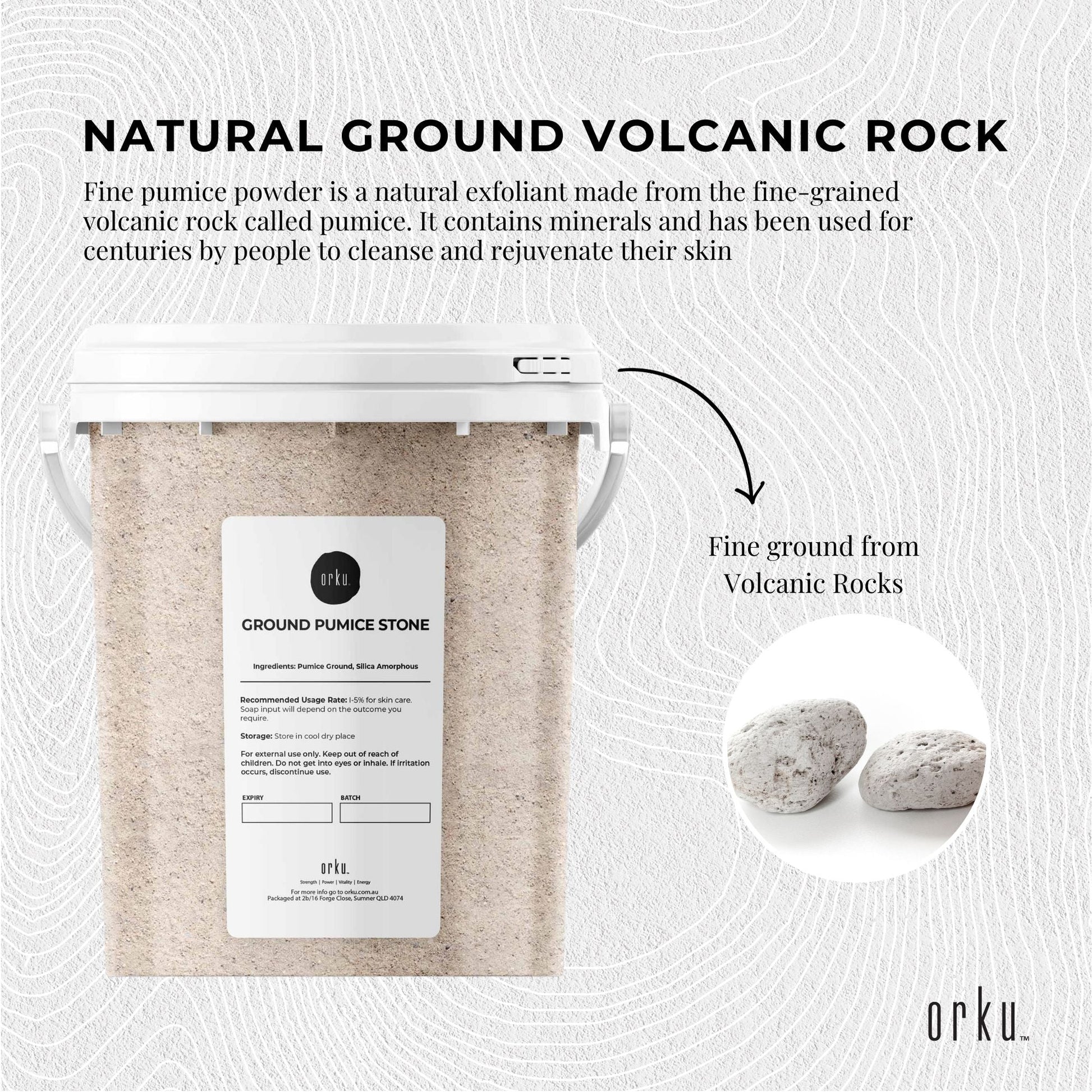 1.3Kg Ground Pumice Stone Granular Powder Tub Exfoliant Body Scrub Soap Additive-4