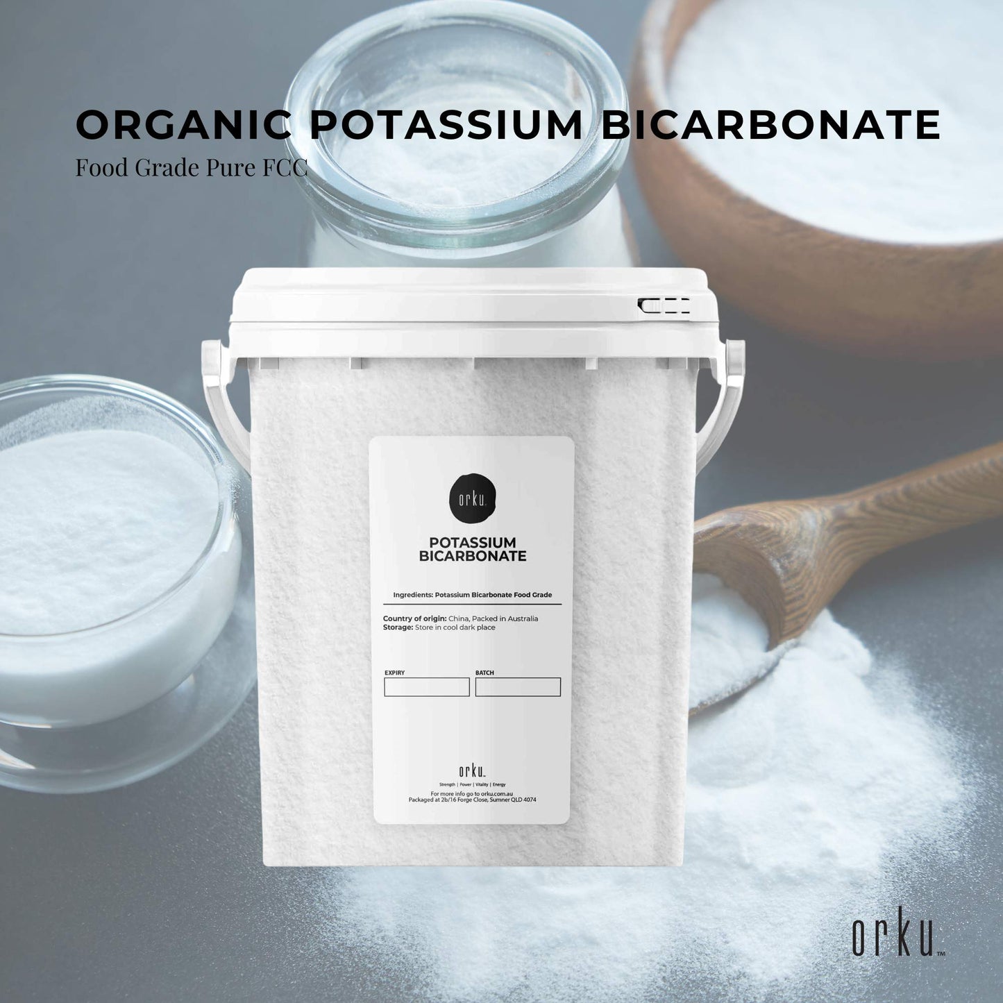 1.3Kg Organic Potassium Bicarbonate Powder Tub Food Grade FCC for Brewing Baking-1