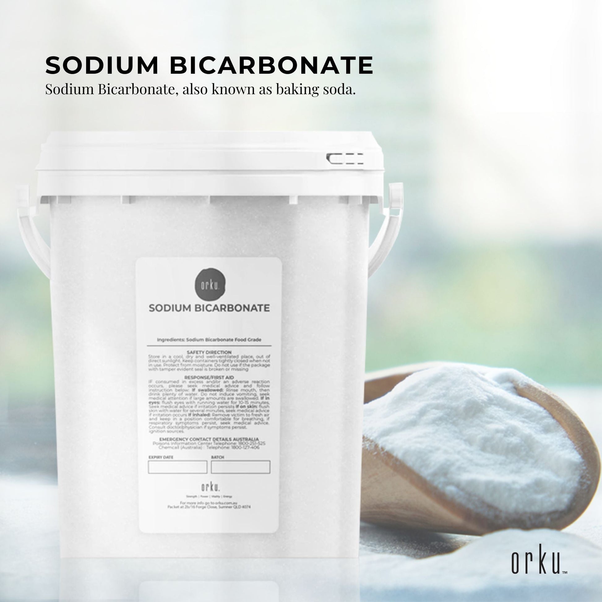 1.3Kg Sodium Bicarbonate Tub - Food Grade Bicarb Baking Soda Hydrogen Carbonate-1