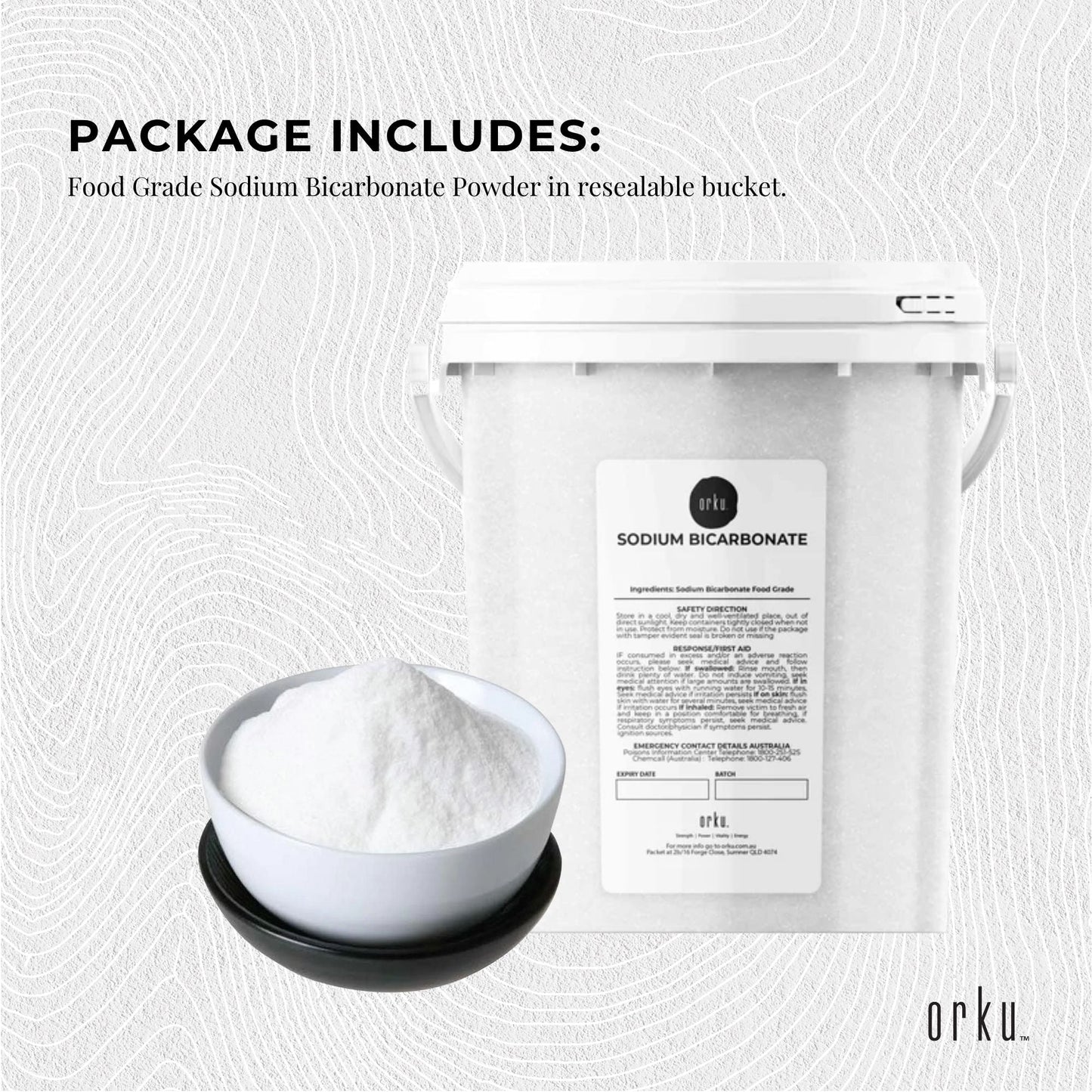 1.3Kg Sodium Bicarbonate Tub - Food Grade Bicarb Baking Soda Hydrogen Carbonate-2