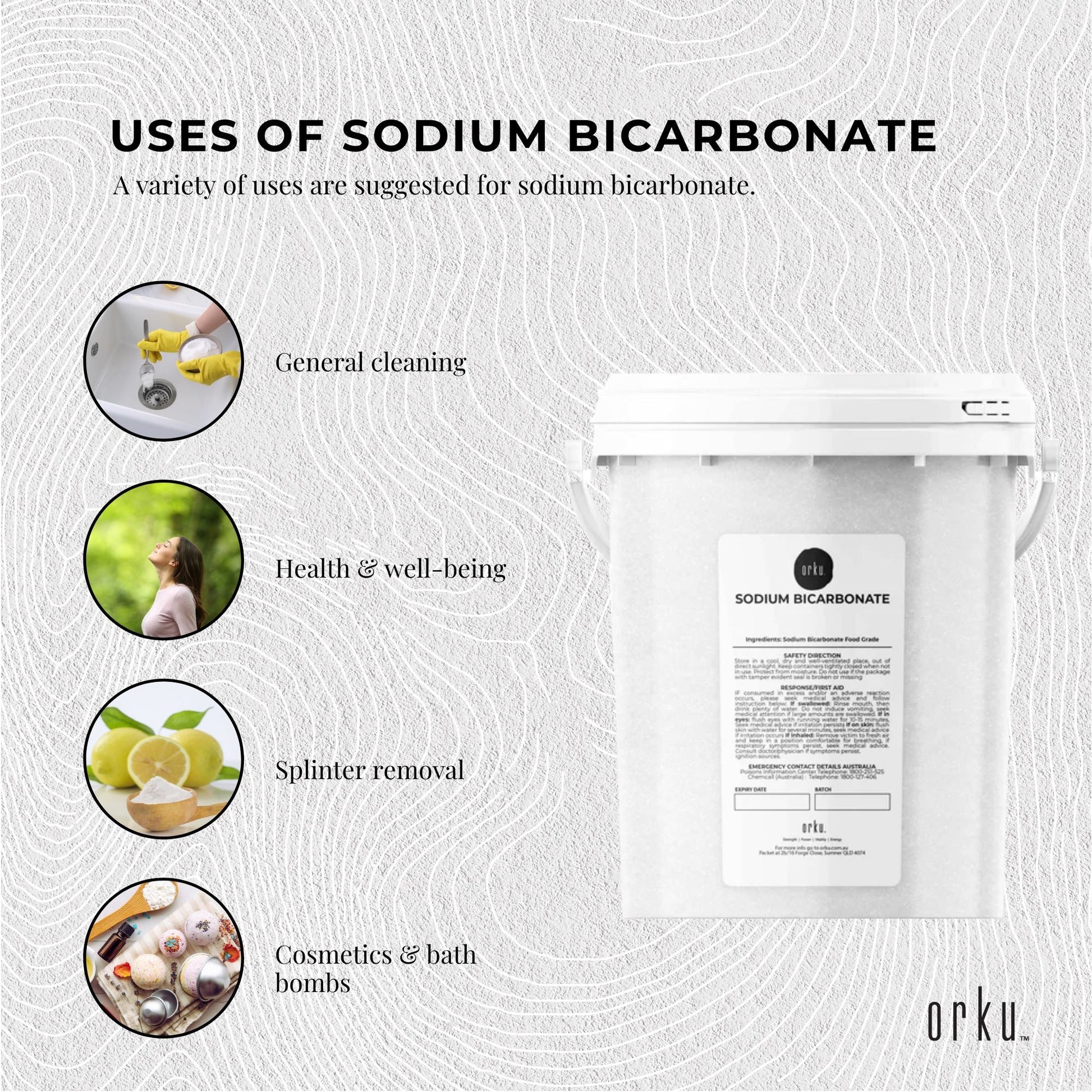 1.3Kg Sodium Bicarbonate Tub - Food Grade Bicarb Baking Soda Hydrogen Carbonate-4