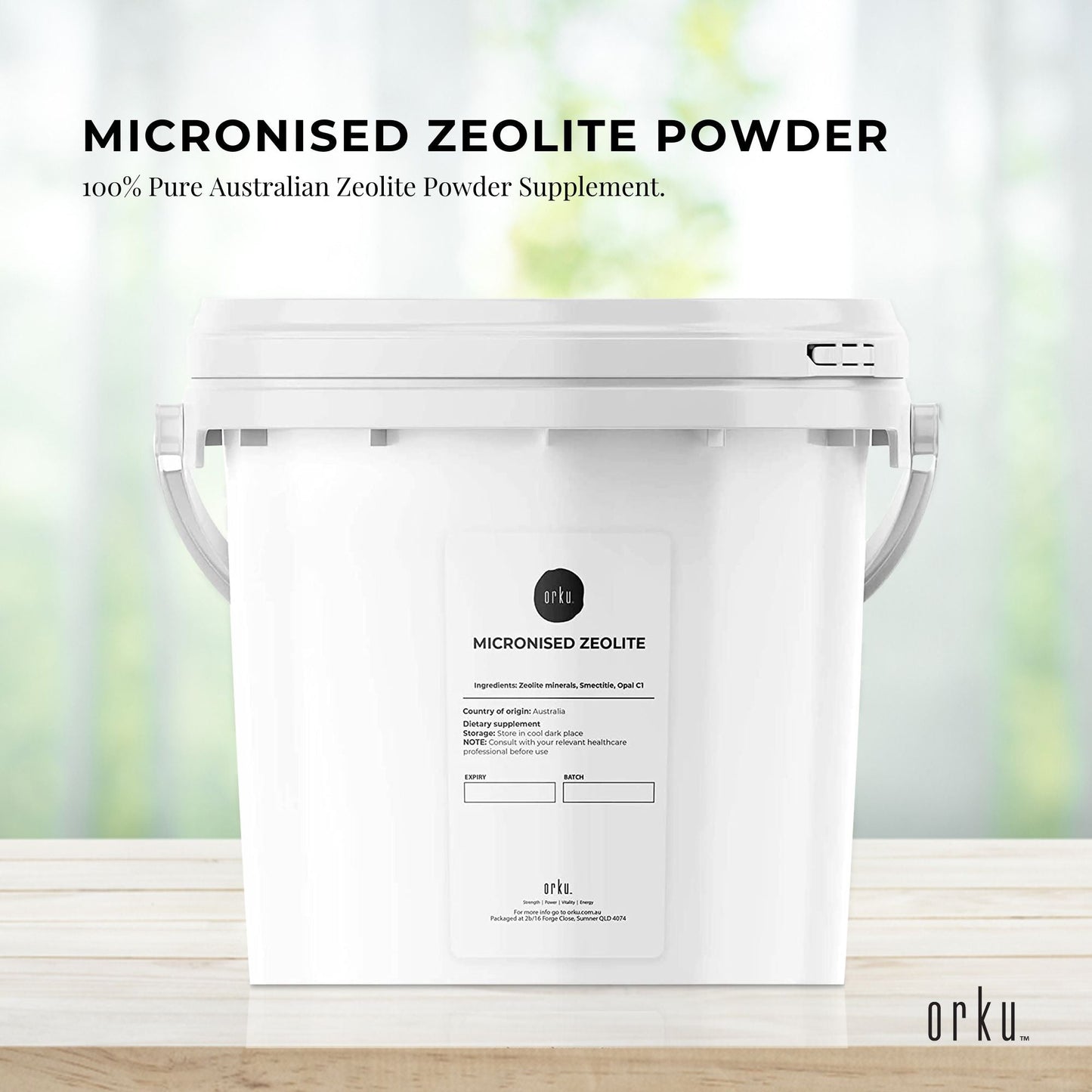 1.3kg Pure Micronised Zeolite Powder Tub Mineral - Micronized Volcamin-1