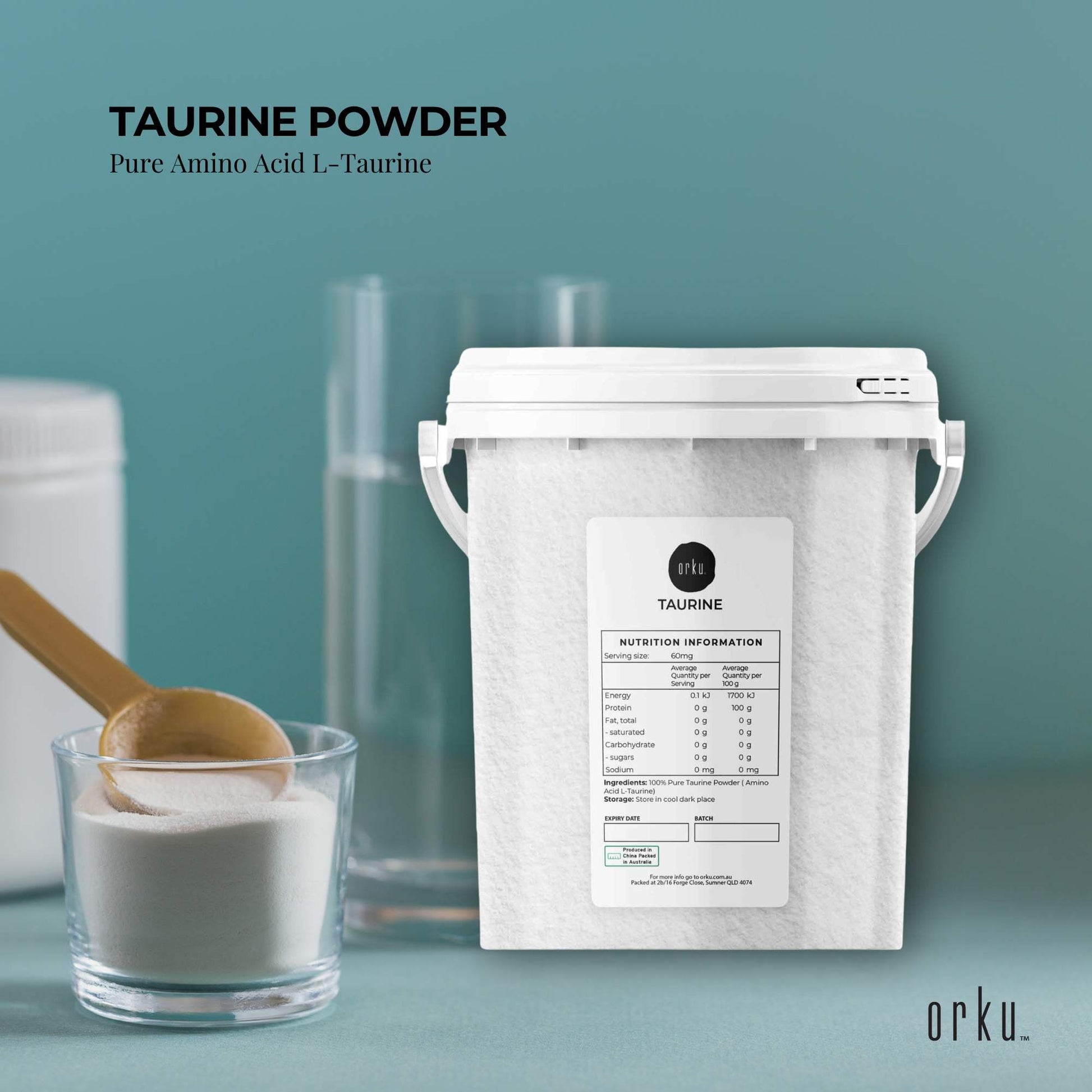 1.3kg Taurine Powder Tub - Pure Amino Acid L-Taurine Vitamin Supplement-1