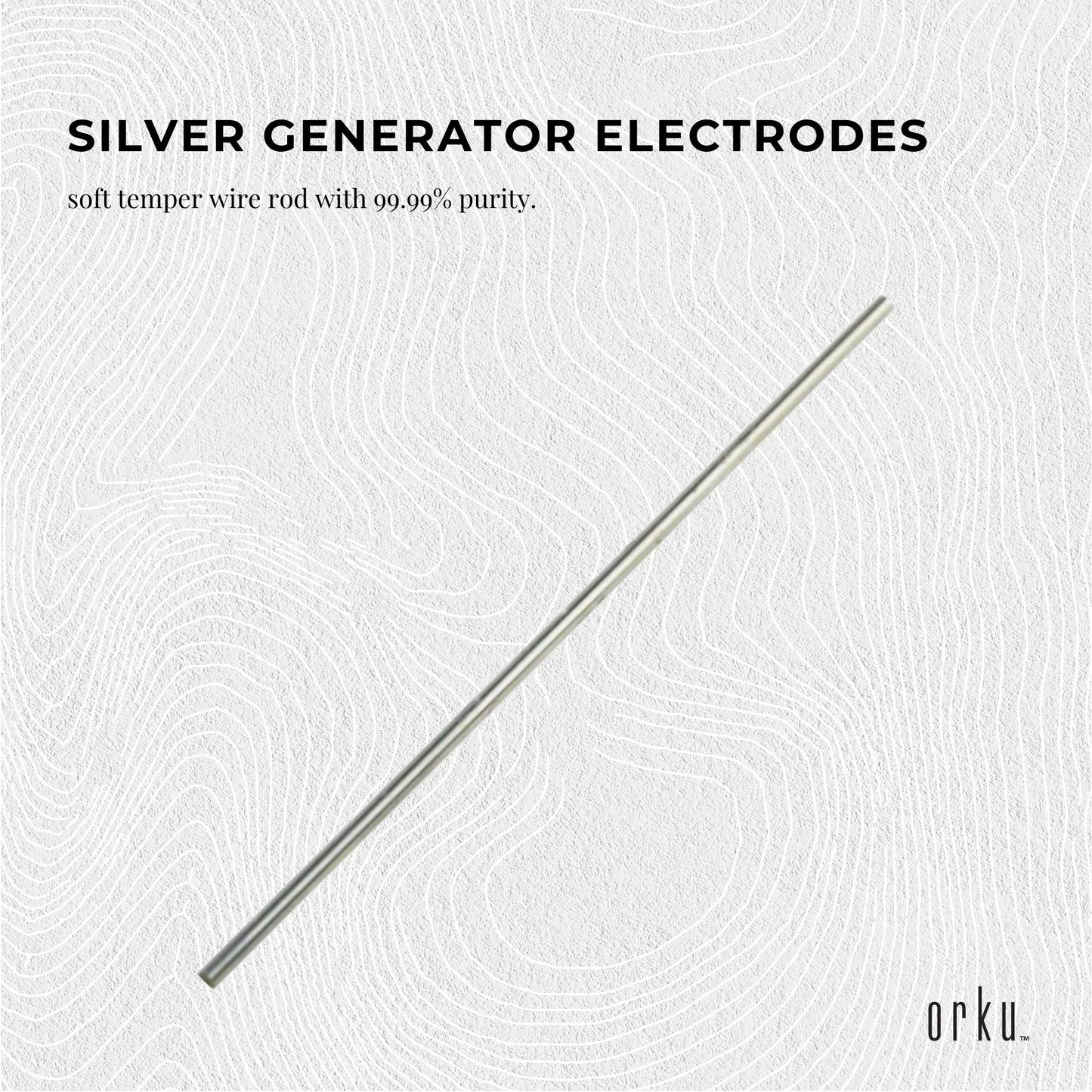 1x 8" Silver Rods 12 Gauge 99.99% High Purity Fine Soft Wire Colloidal Electrode-2