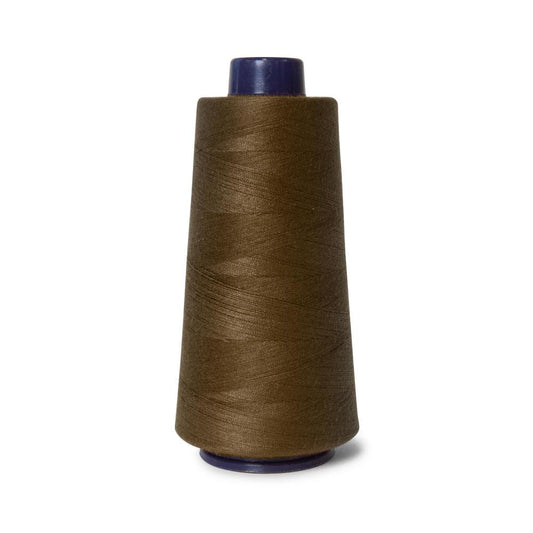 1x Brown Sewing Overlocker Thread - 2000m Hemline Polyester Overlocking Spools-0