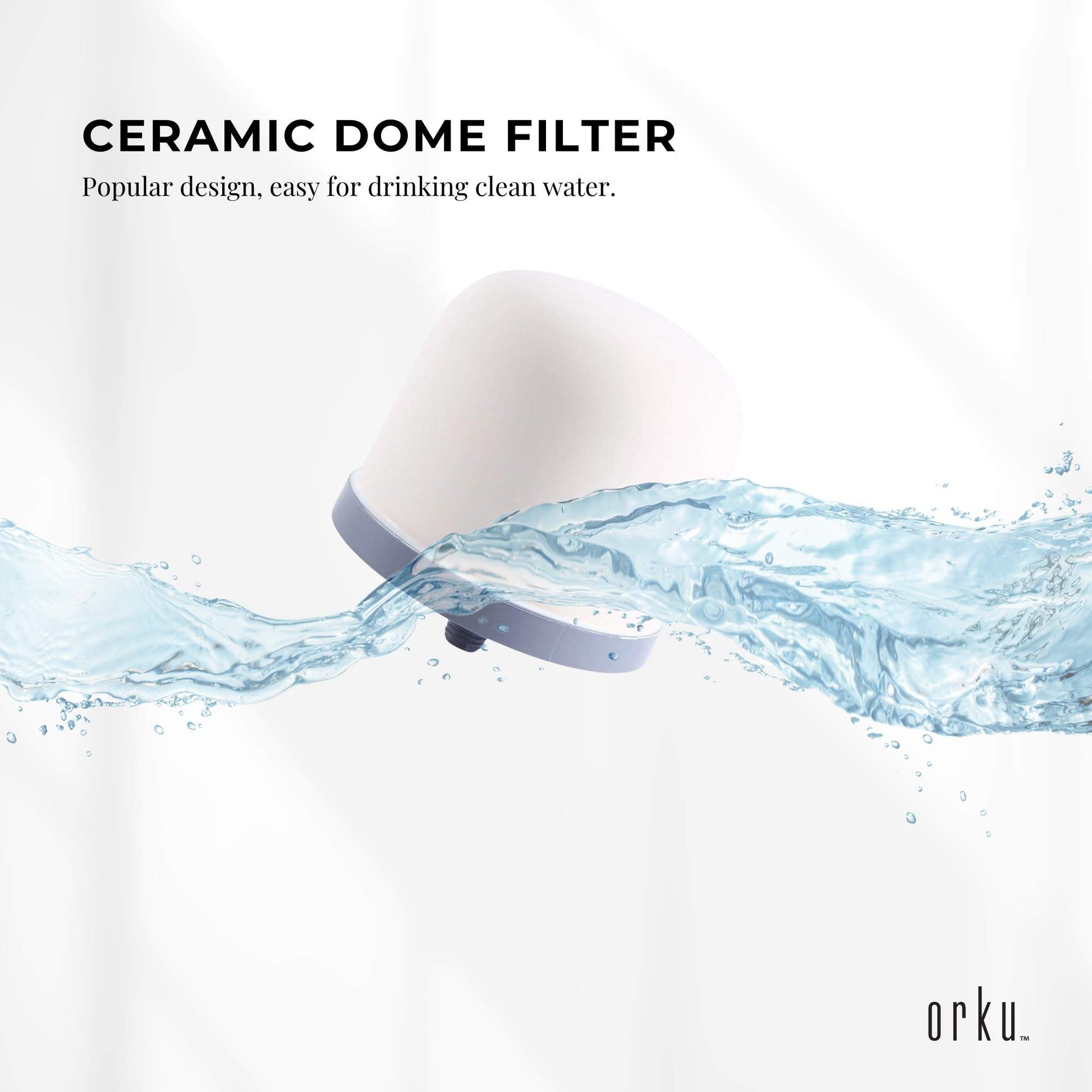 1x Ceramic Dome Filter Globe Replacement Cartridge For 8 Stage Benchtop Purifier-1