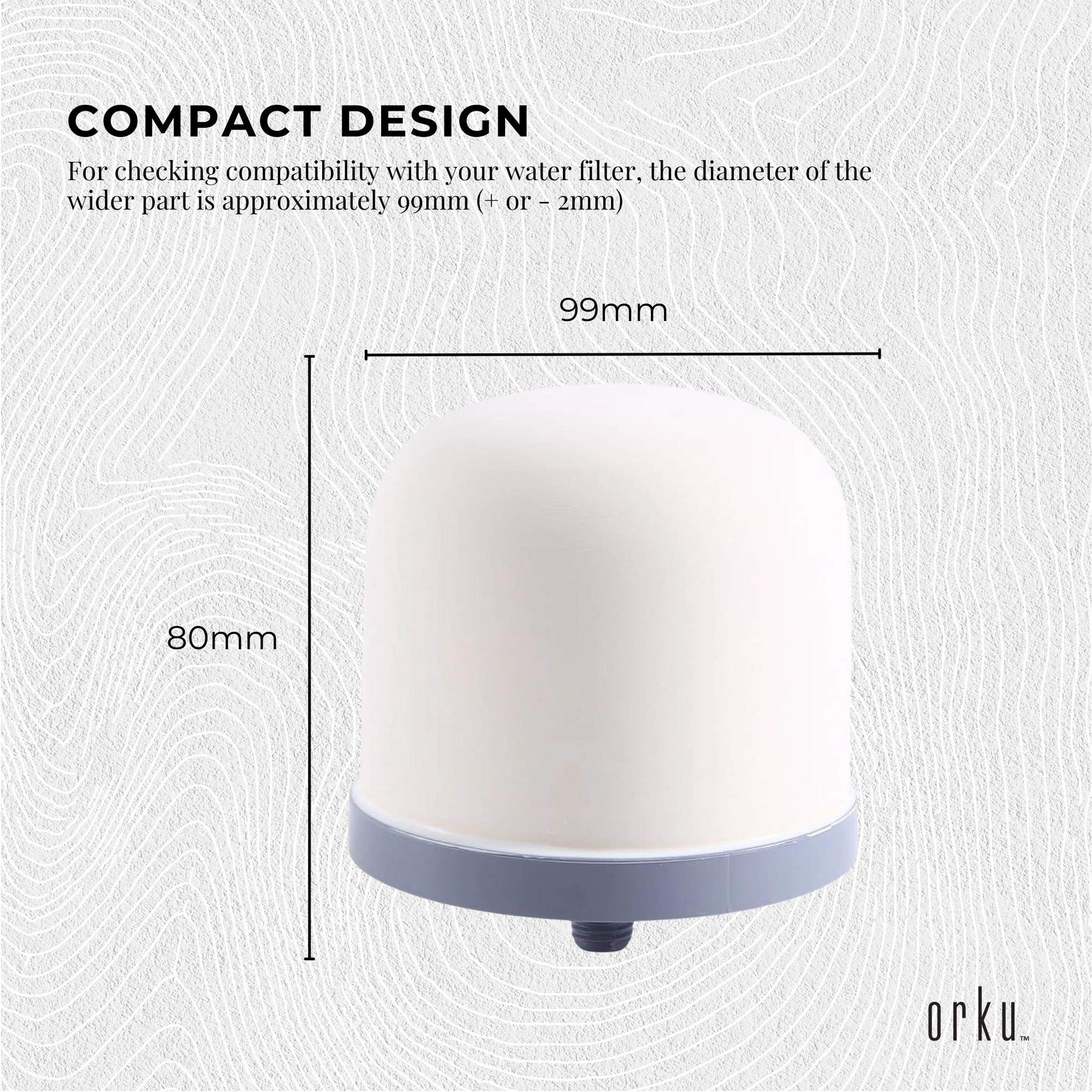 1x Ceramic Dome Filter Globe Replacement Cartridge For 8 Stage Benchtop Purifier-2