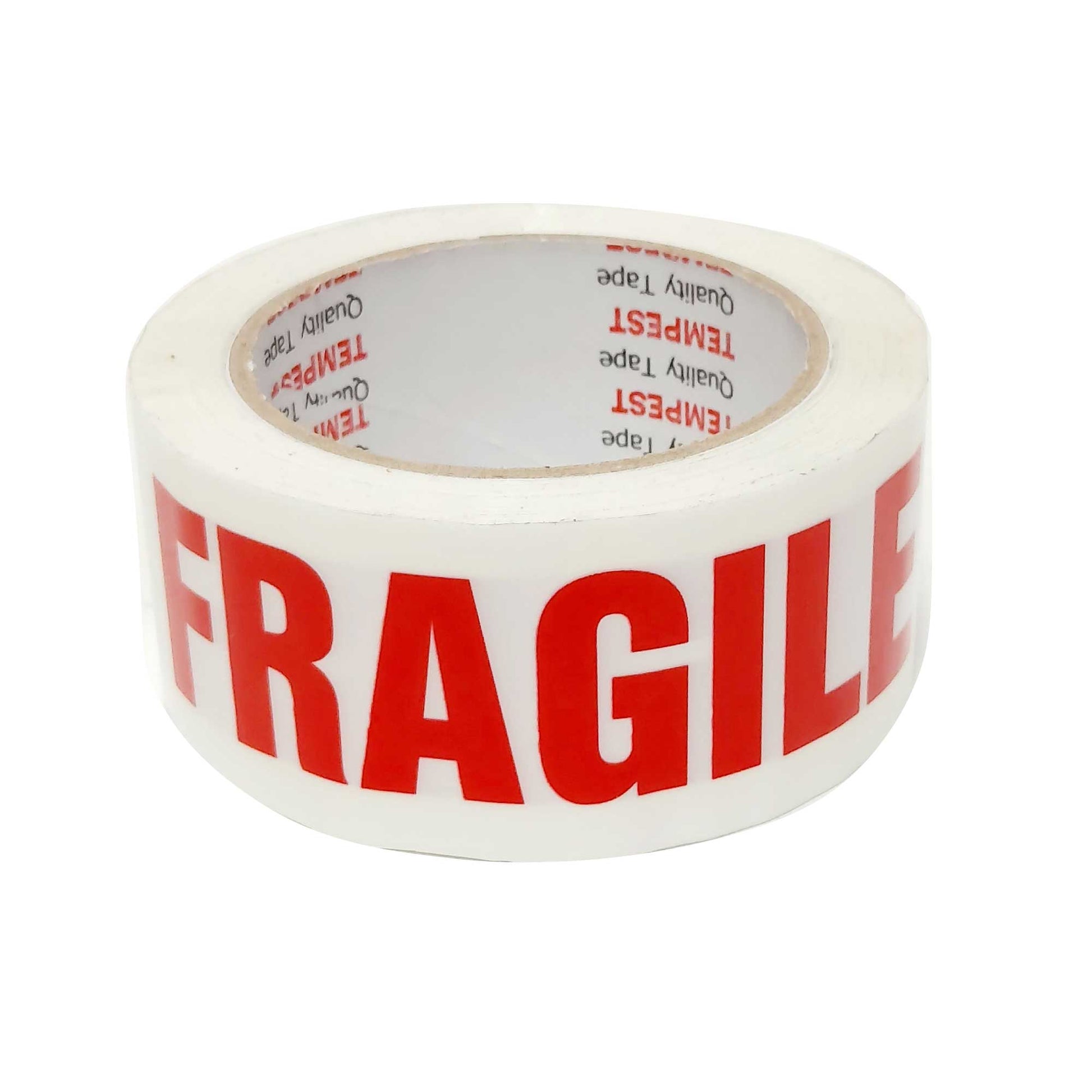 1x Fragile Packing Tape 48mmx75m - Long Rolls Red White Packaging Adhesive Label-3