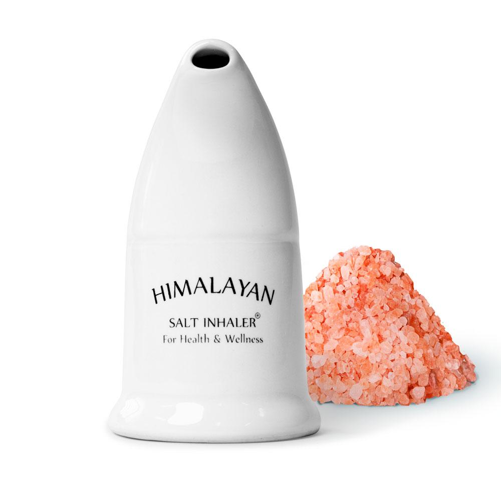1x Himalayan Pink Salt Inhaler Pipe + 125g Free Coarse Salt - Pure Cyrstal Rock-0