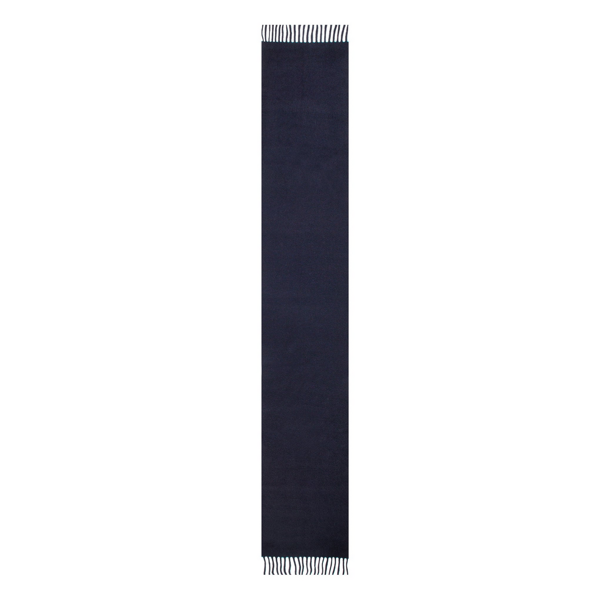Dents Heritage Plain Cashmere Wool Scarf with Tassels and Gift Box in Navy
