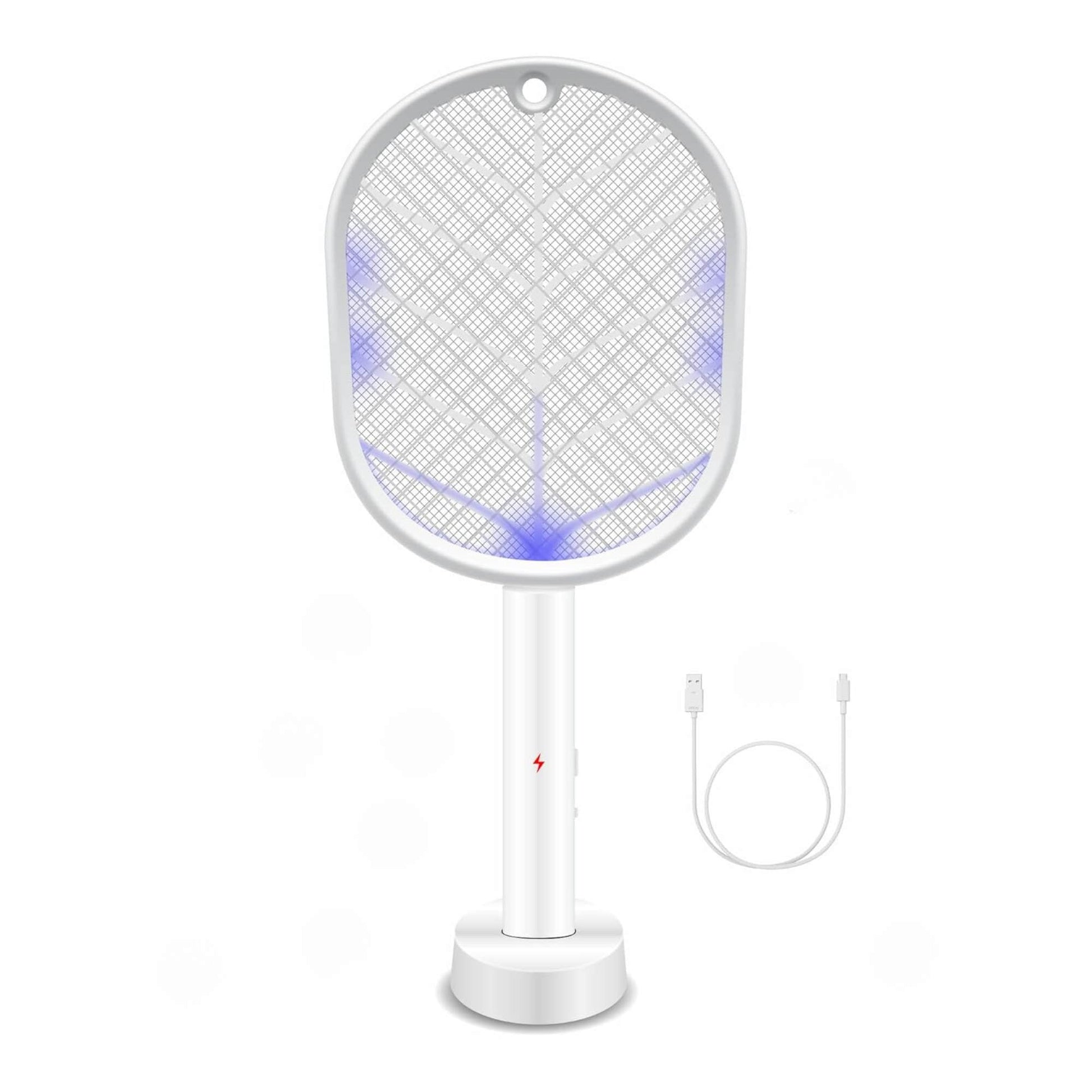2 in 1 Rechargeable Mosquito Swatter - Electronic Fly Insect Bug Zapper Racket-0