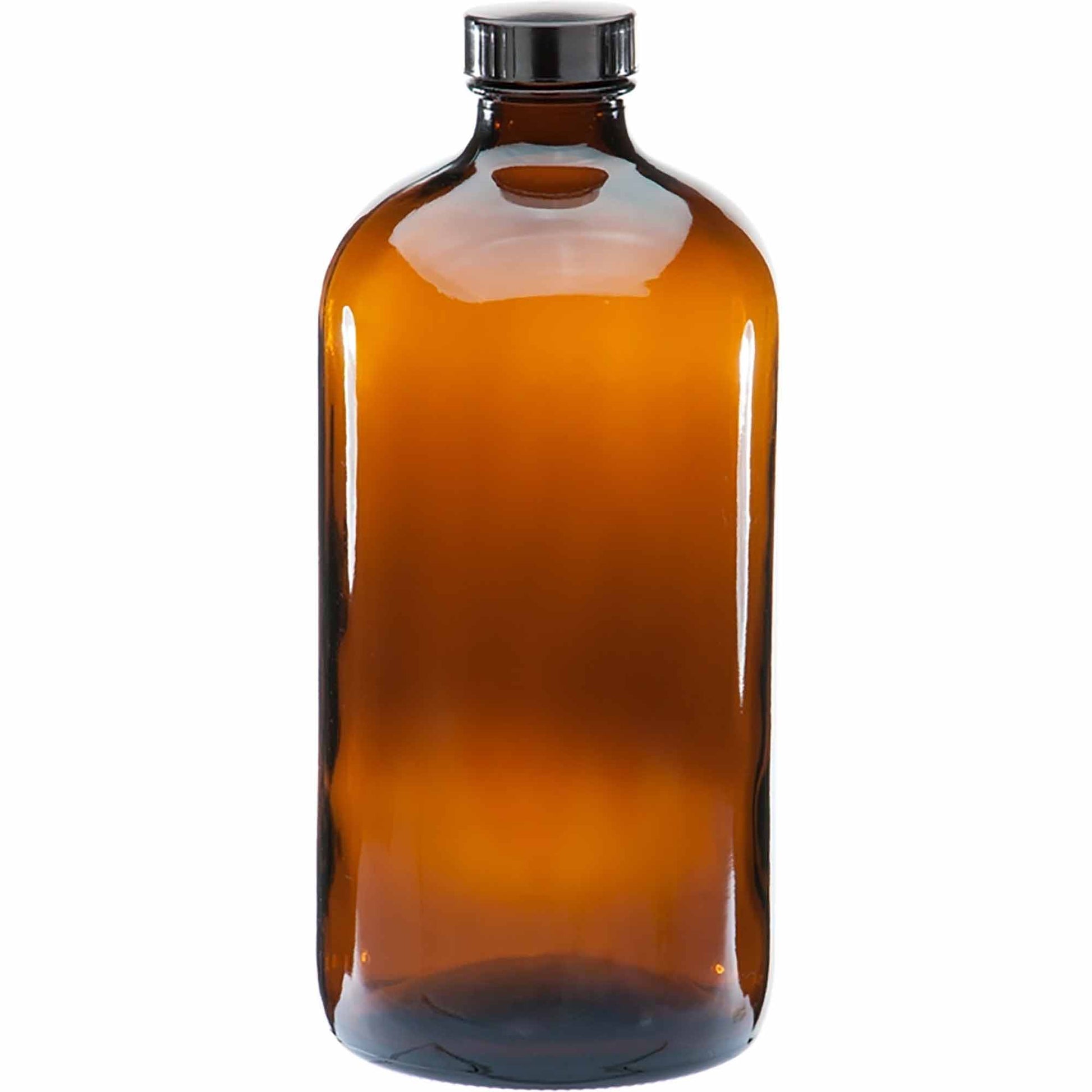 20 x 1L Amber Glass Boston Bottles Screw Cap Empty Essential Oil Bulk-0
