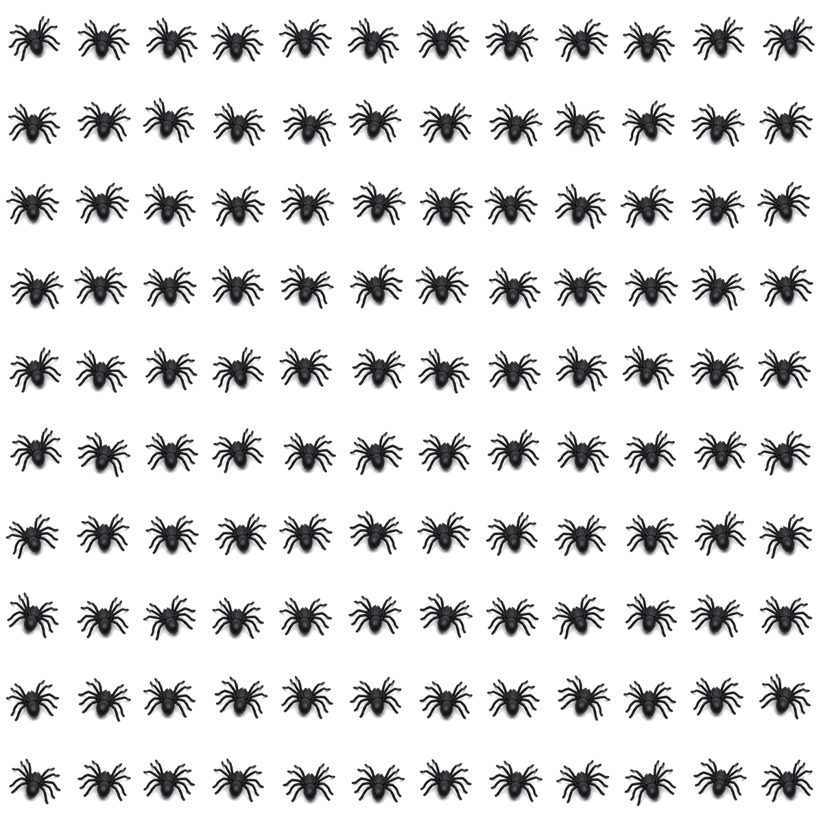 120x MINI FAKE SPIDERS Trick Halloween Scary Arachnids Joke Prank Small Gag Toy Bug