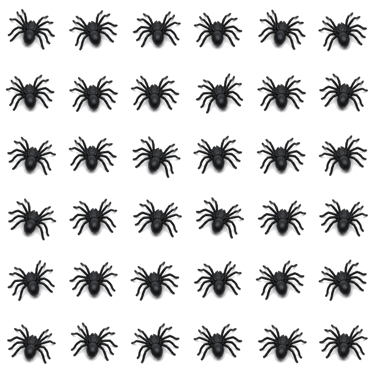 36x MINI FAKE SPIDERS Trick Halloween Scary Arachnids Joke Prank Small Gag Toy Bug