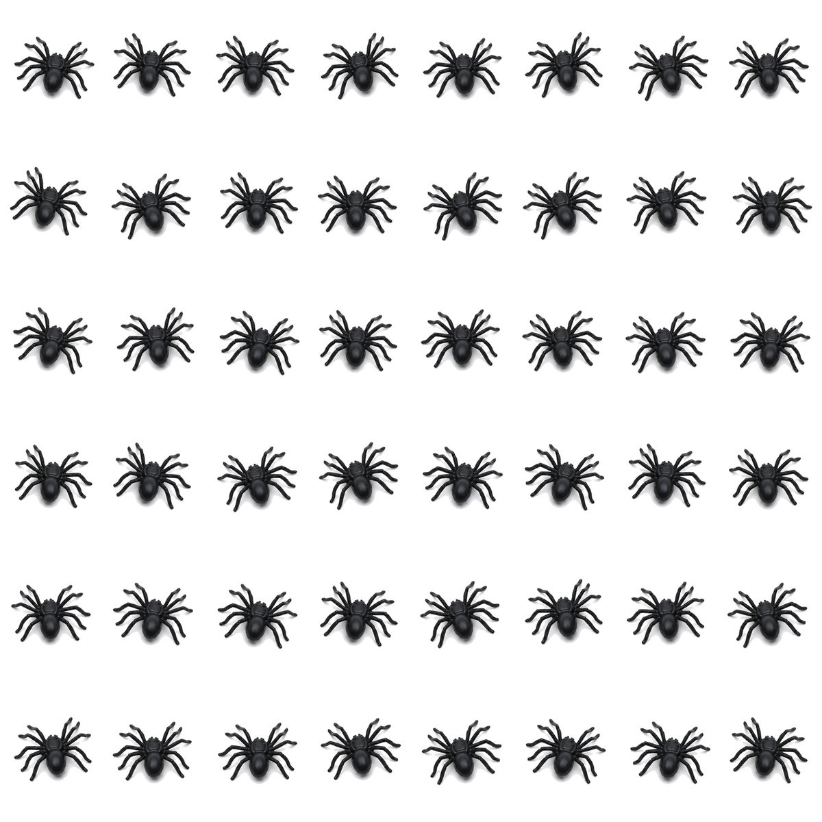 48x MINI FAKE SPIDERS Trick Halloween Scary Arachnids Joke Prank Small Gag Toy Bug