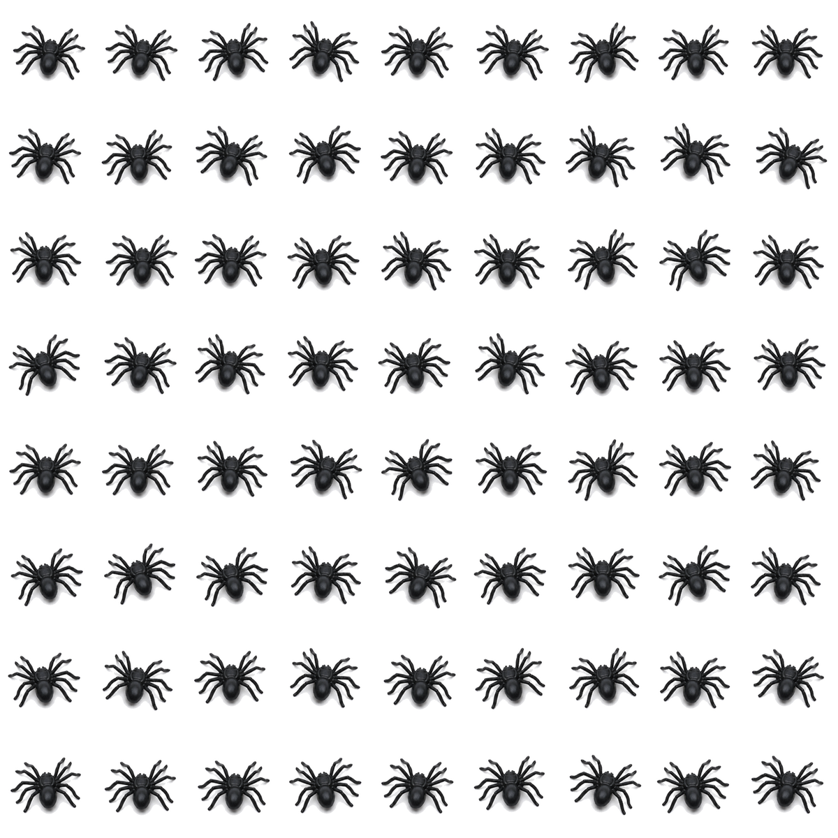 72x MINI FAKE SPIDERS Trick Halloween Scary Arachnids Joke Prank Small Gag Toy Bug