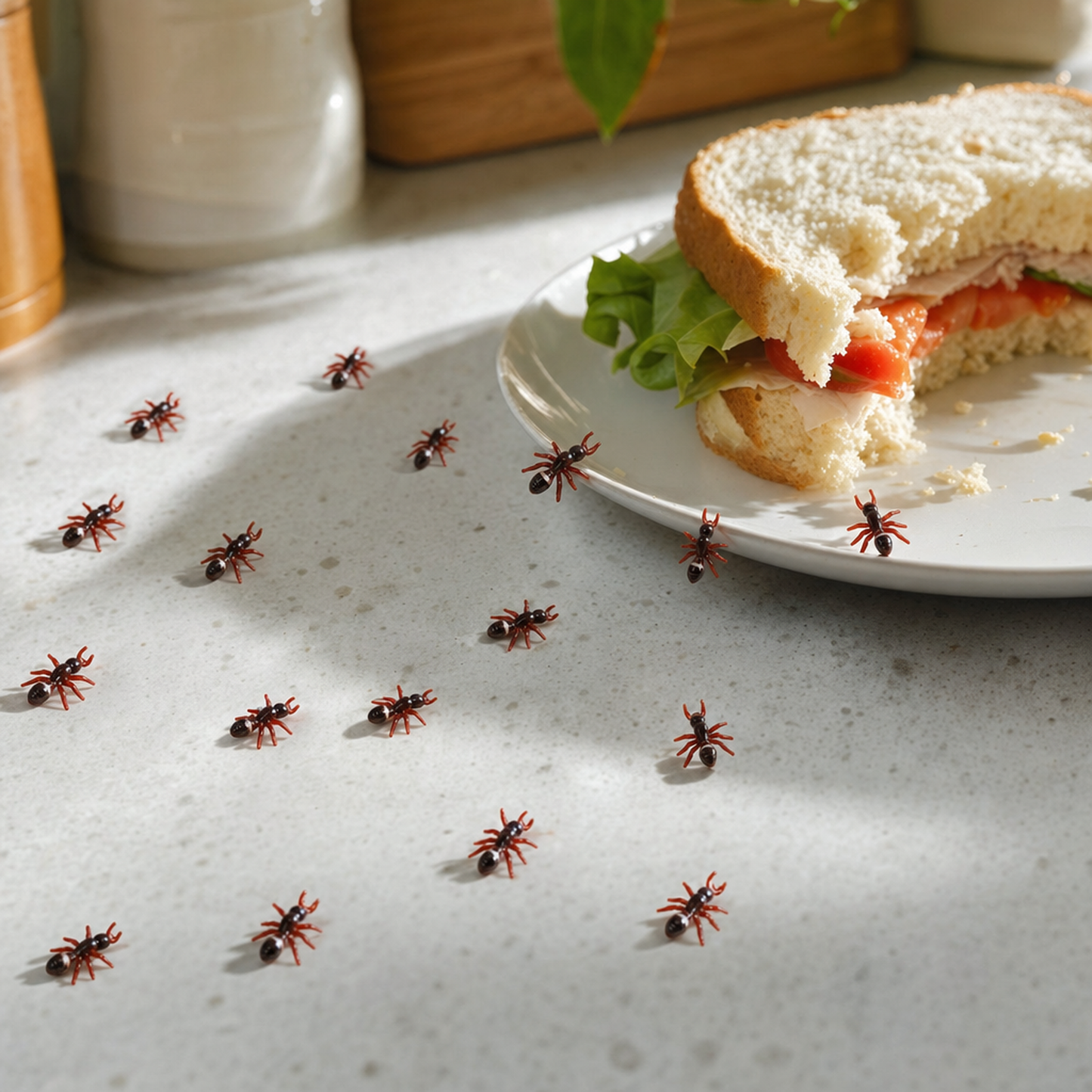 60x MINI FAKE ANTS Trick Halloween Scary Creepy Joke Prank Small Gag Toy Bug
