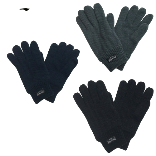 3M THINSULATE Knitted Fleece Gloves Winter Warmers Snow Ski Thermal Plain-0