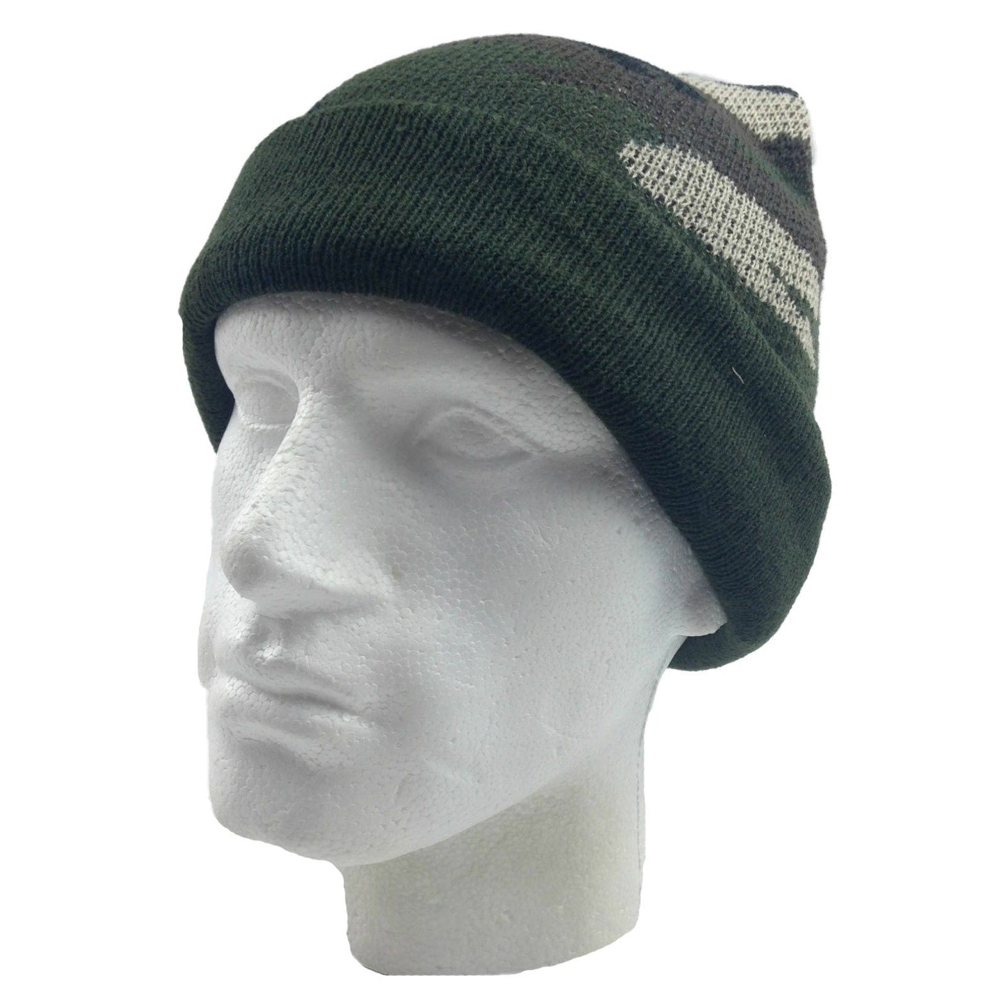 Camo Beanie Hat Winter Ski Army Military Fishing - Army Green Camouflage-1