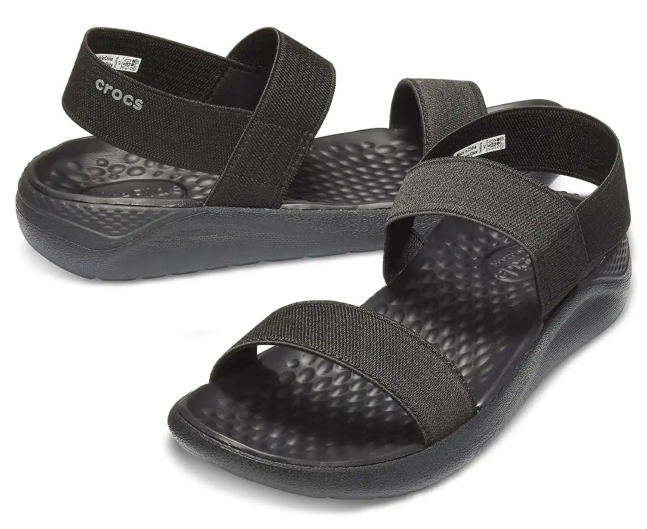 Crocs Womens LiteRide Sandal Summer Sandals - Black/Black-3