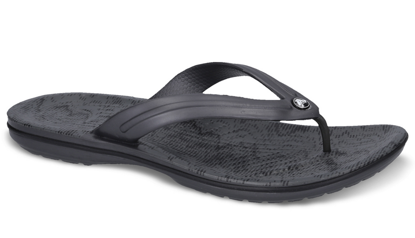 Crocs Flip Flops Thongs Crocband Cardio Wave Flip Relaxed Fit - Graphite/Black-0