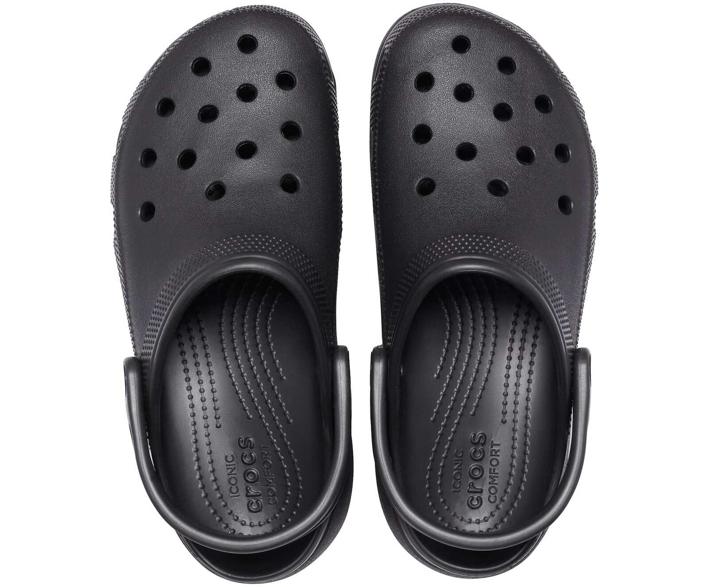 Crocs Womens Classic Platform Clog Sandals - Black-3