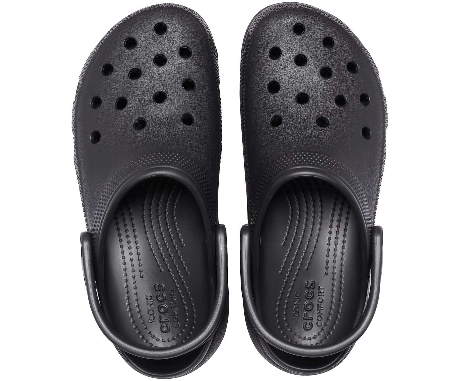 Crocs Womens Classic Platform Clog Sandals - Black-3