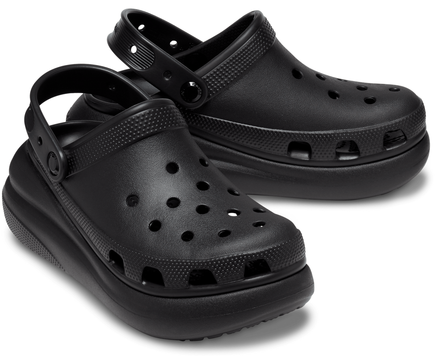 Crocs Classic Crush Platform Clog Sandals - Black-3