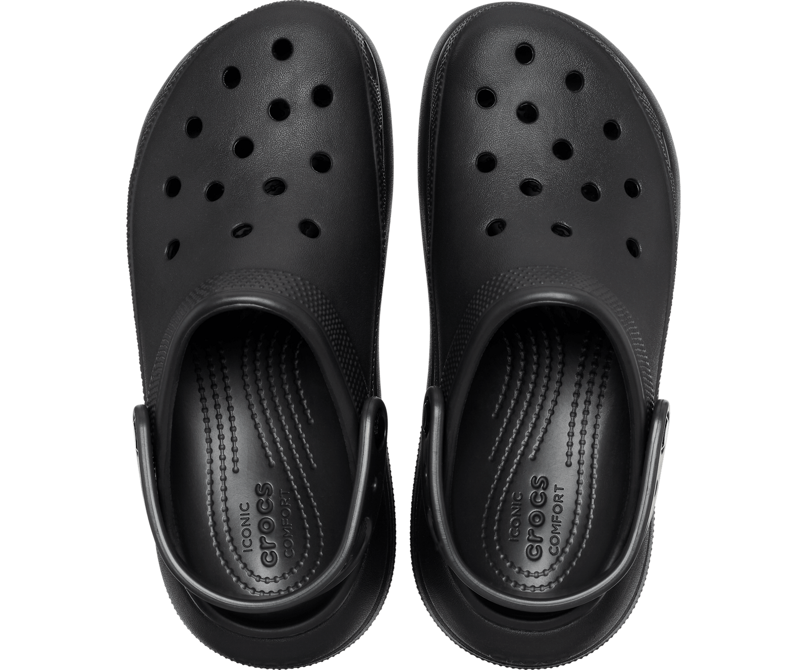 Crocs Classic Crush Platform Clog Sandals - Black-4