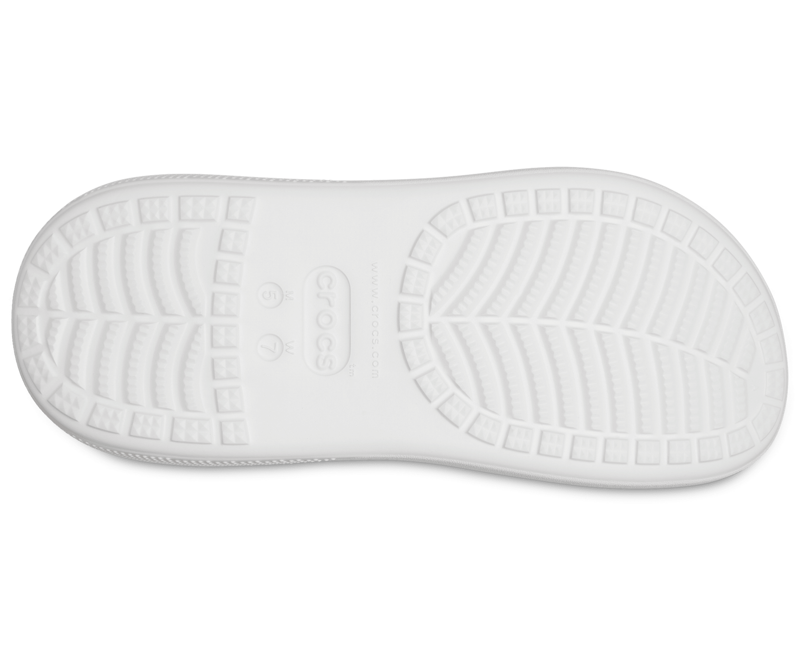 Crocs Classic Crush Platform Clogs Sandals - White-4