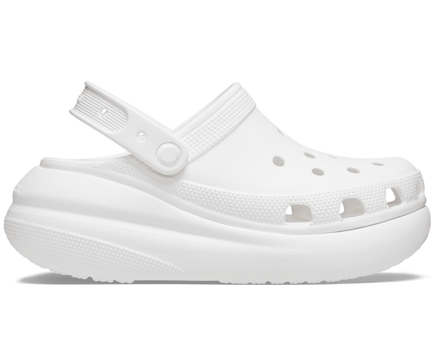 Crocs Classic Crush Platform Clogs Sandals - White-1