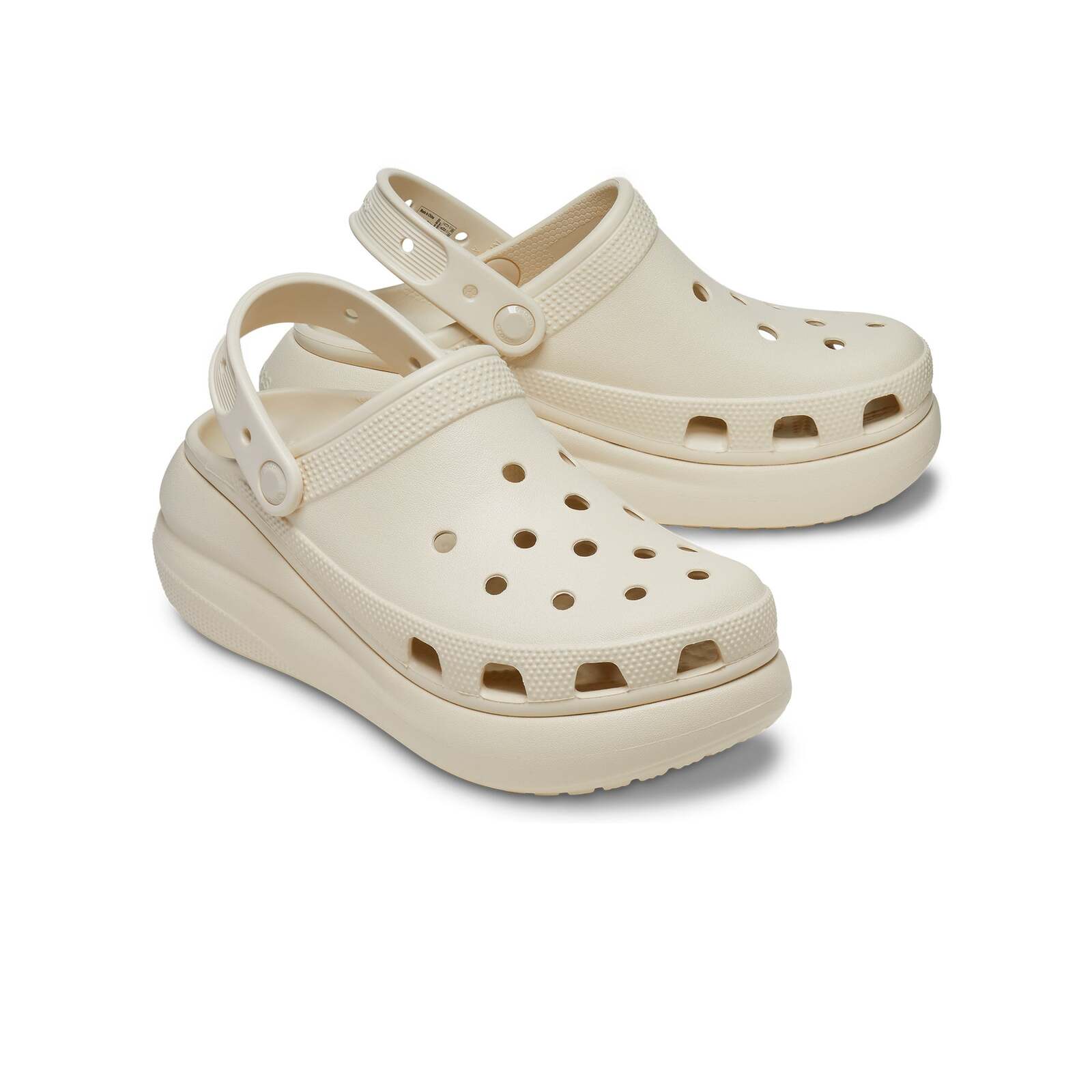 Crocs Classic Crush Platform Clog Sandals - Bone-1