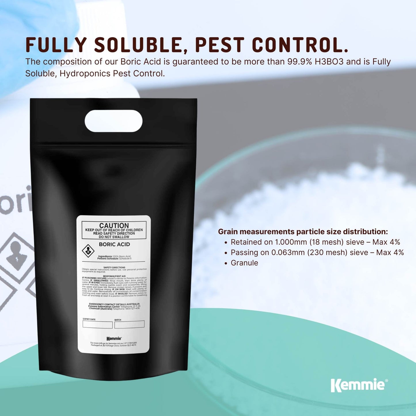 20Kg Boric Acid Powder High Purity Fully Soluble Granule Pest Ant Cockroaches-3