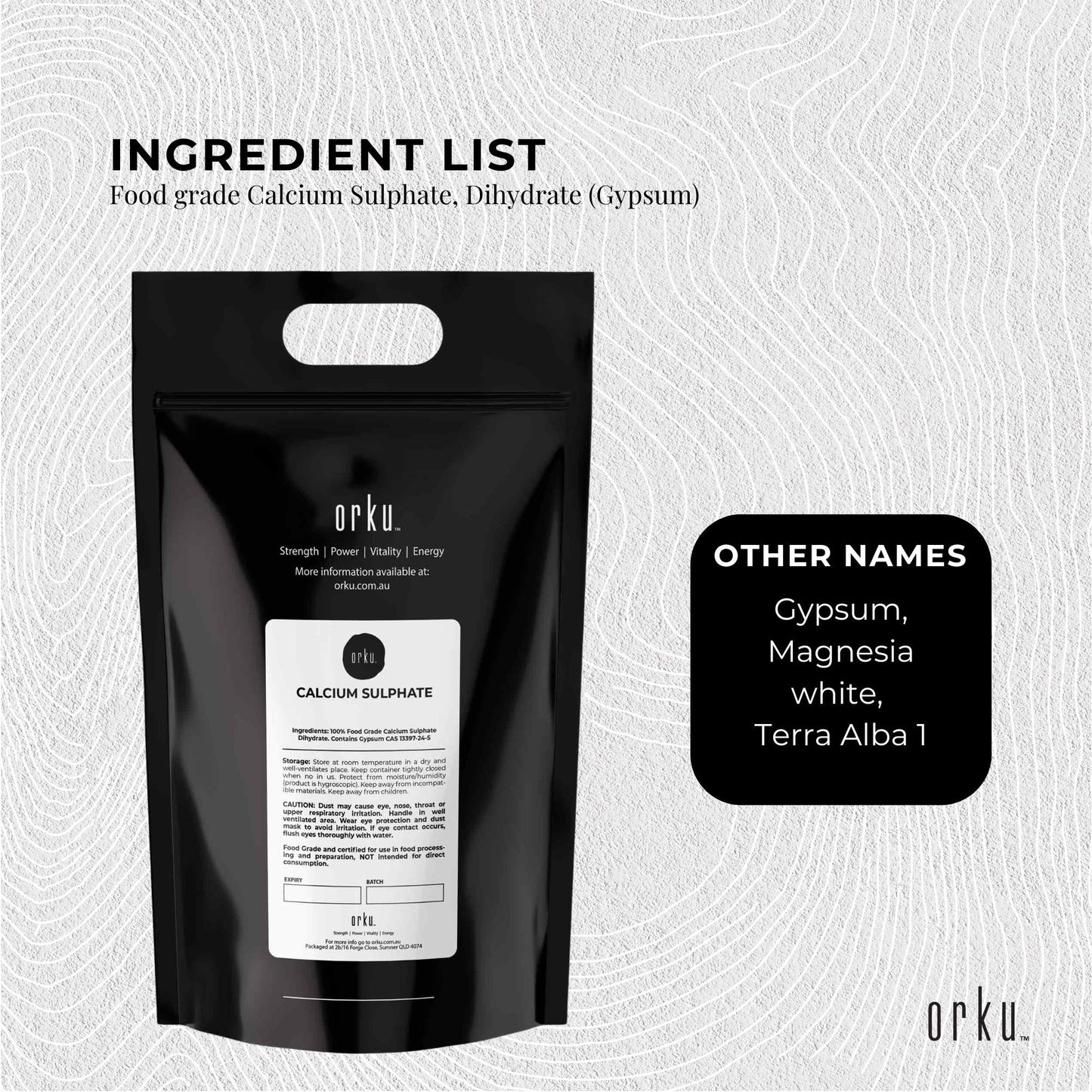 5Kg Calcium Sulphate Gypsum Powder -  Food Grade Hydrous Sulfate-2