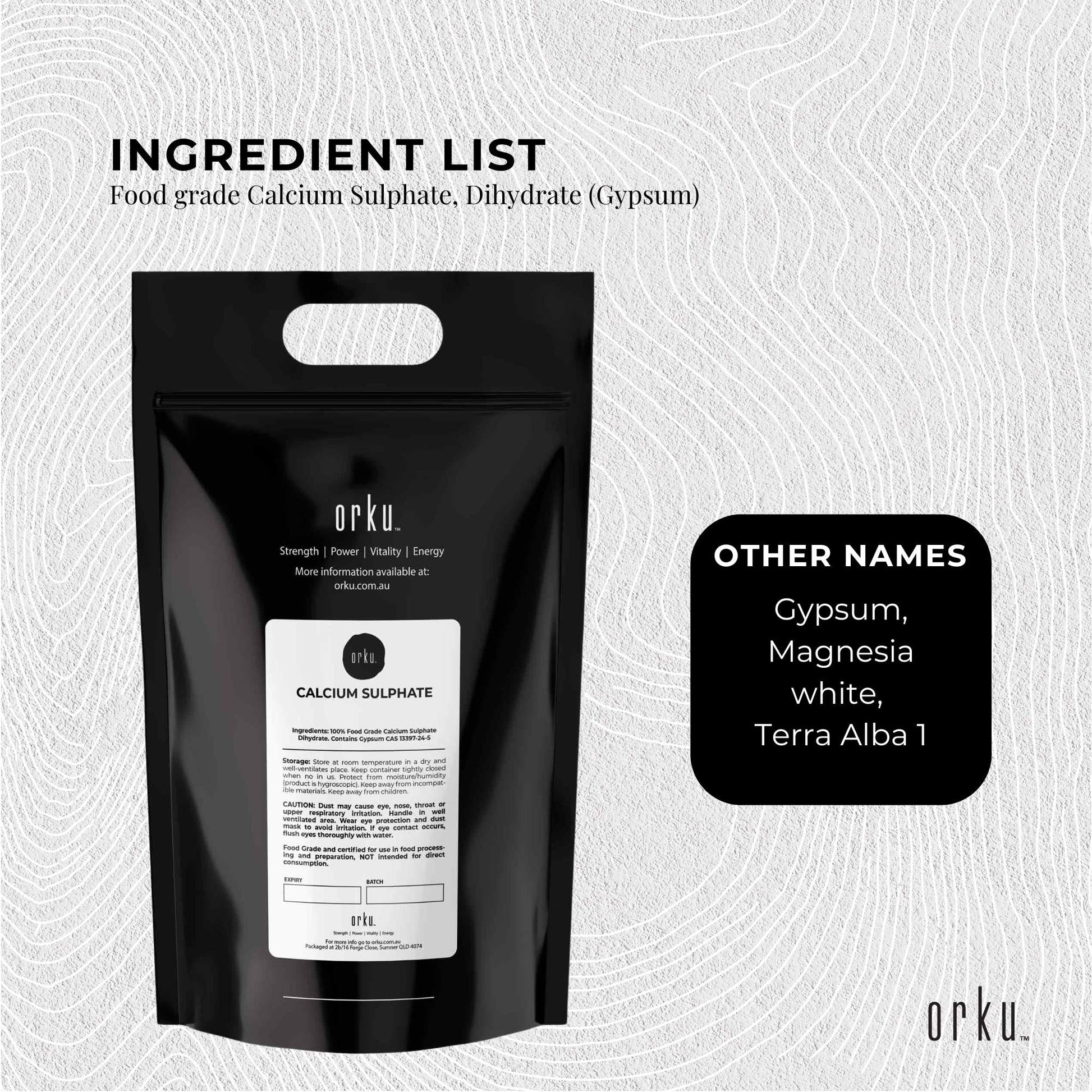 5Kg Calcium Sulphate Gypsum Powder -  Food Grade Hydrous Sulfate-2