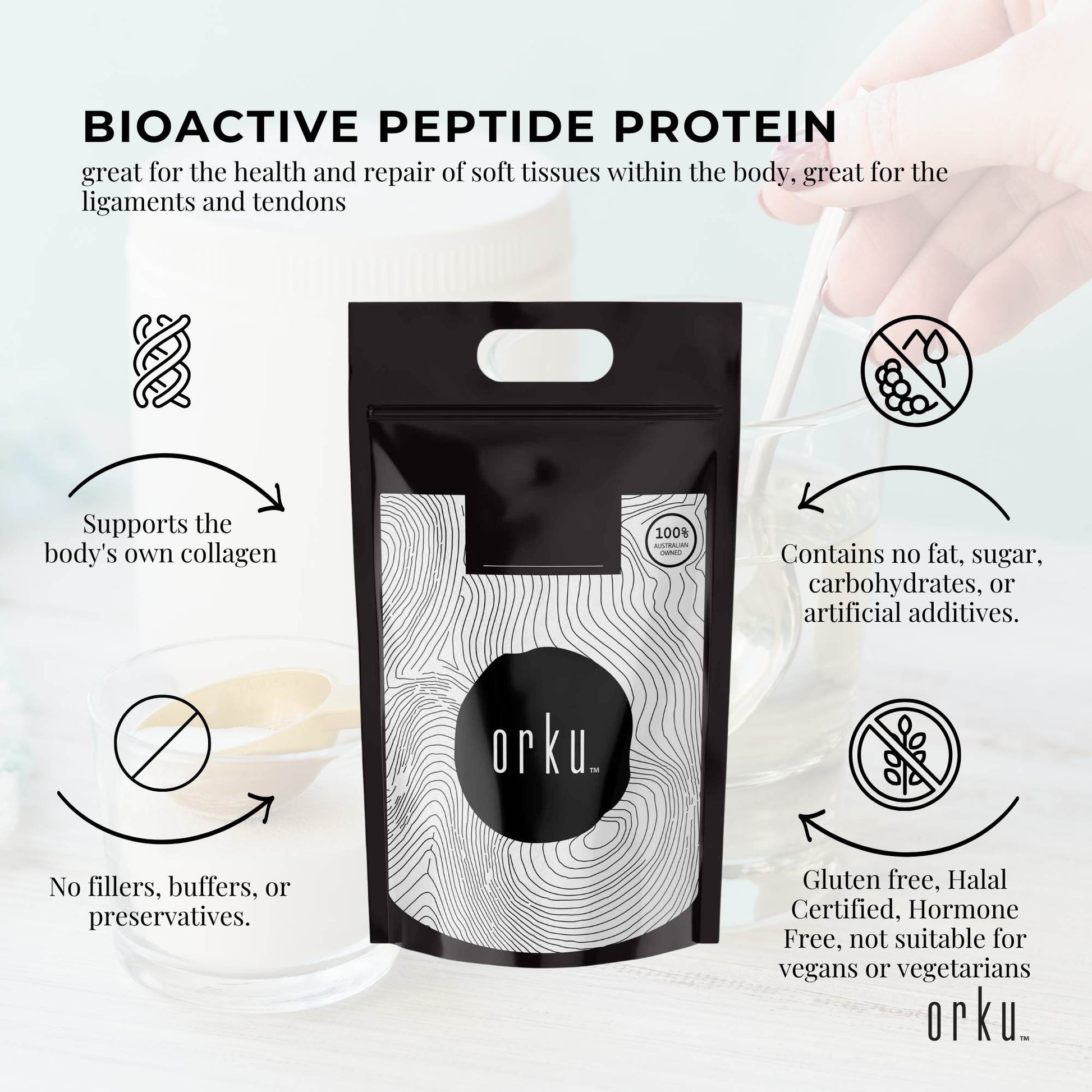 20Kg Collagen Powder - Bovine Hydrolysate Protein Peptide Supplement Unflavoured-3