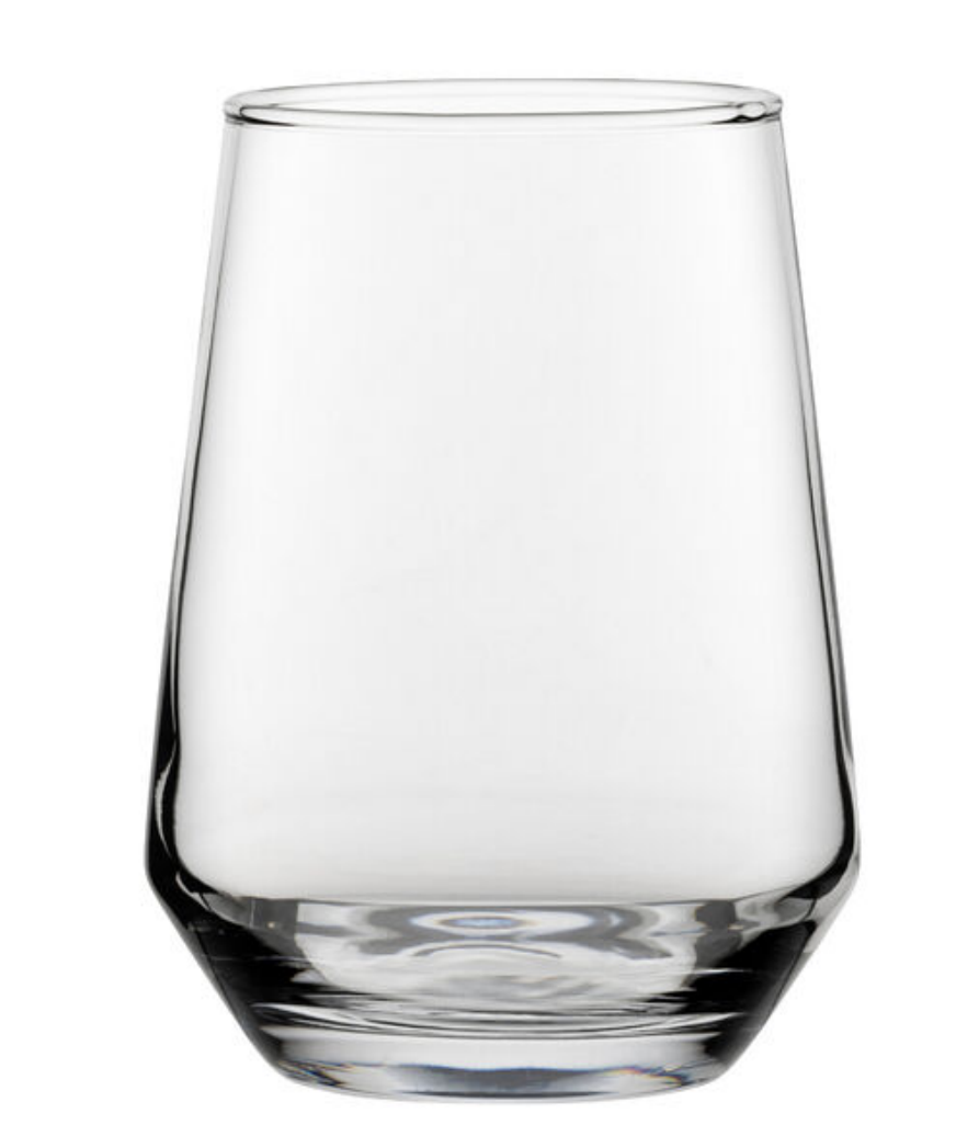 3x Crown Summit Tumbler Glasses 400ml Clear Highball Water Juice Cocktail Set